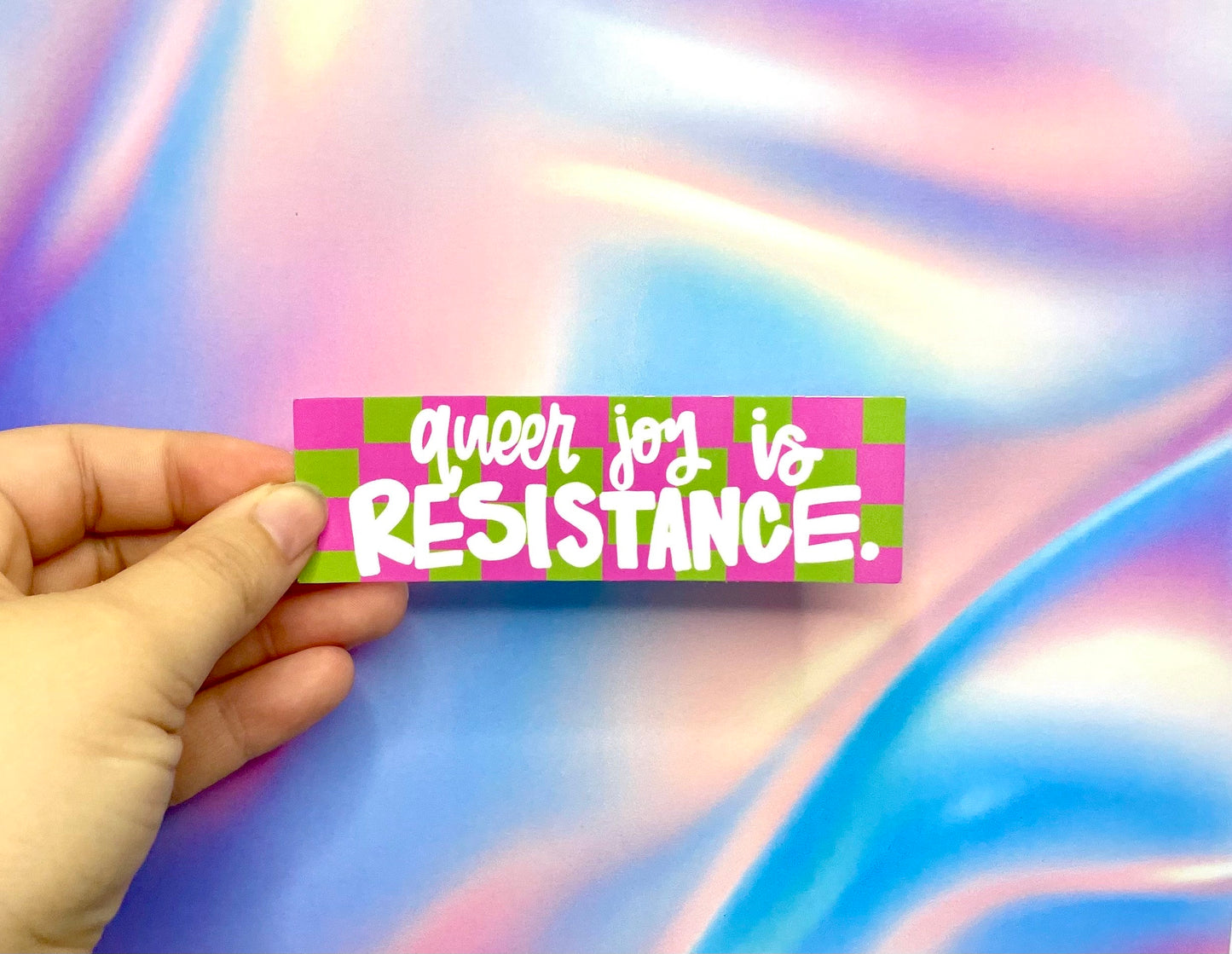 Queer Joy is Resistance Pride Rainbow Sticker LGBTQ+ Queer Pride Month Vinyl Gift