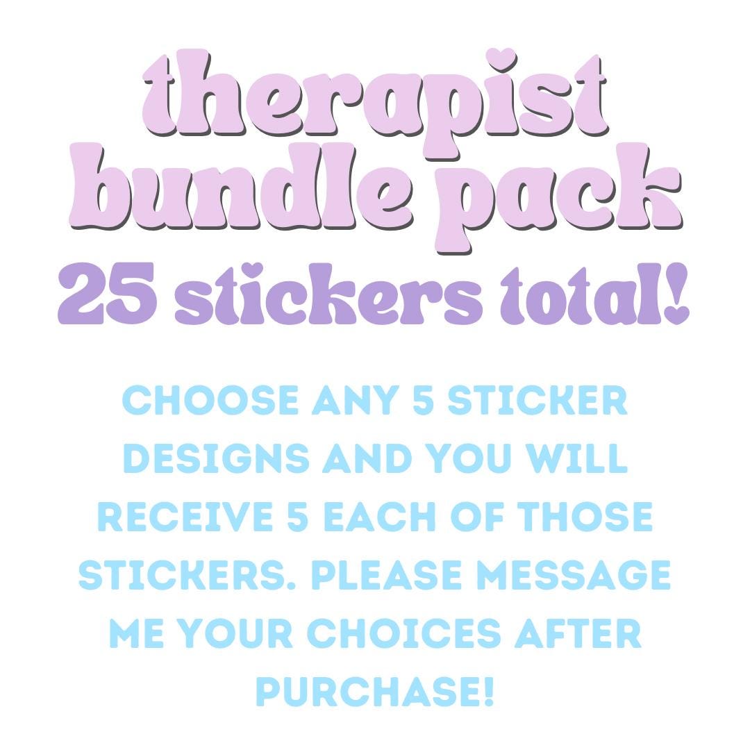 Therapist Bundle Pack Special Therapy Mental Health Stickers Gift for Clients Affirmation Vinyl Decal