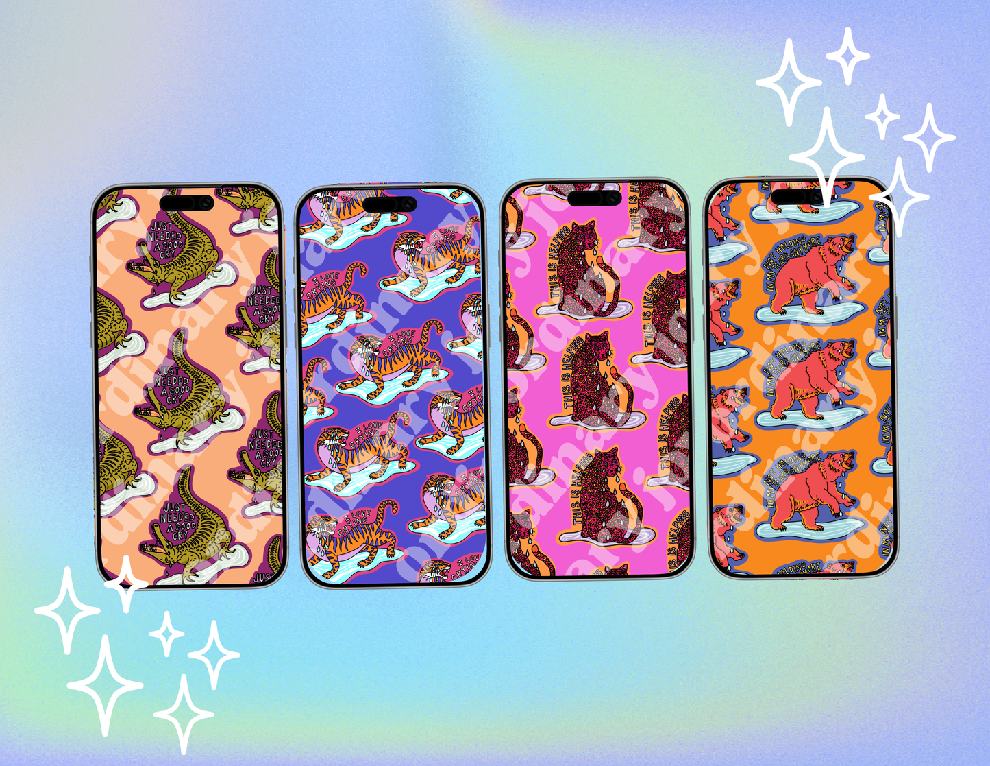 Crying Animals Phone Wallpaper Pack