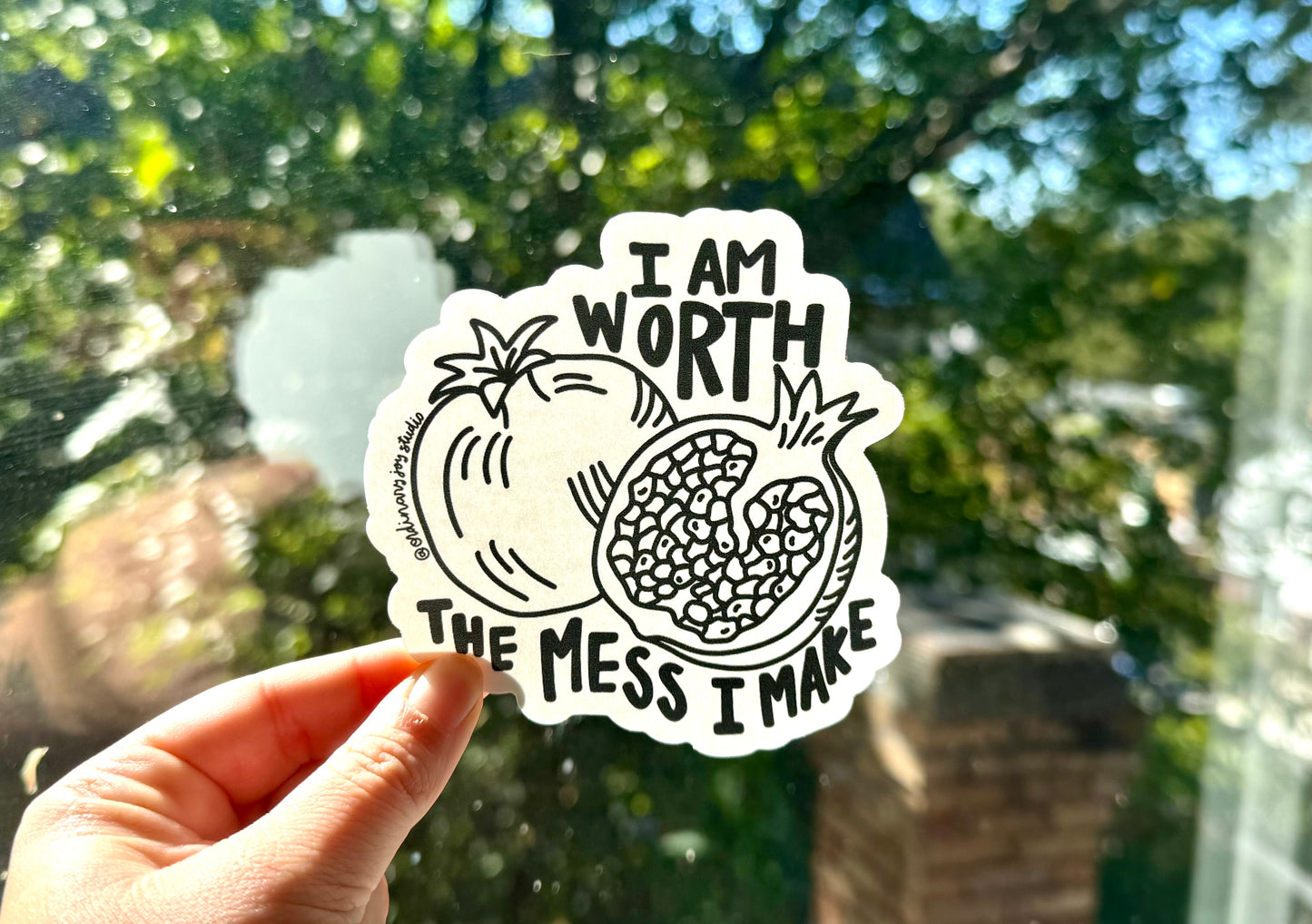 Pomegranate Suncatcher Sticker
