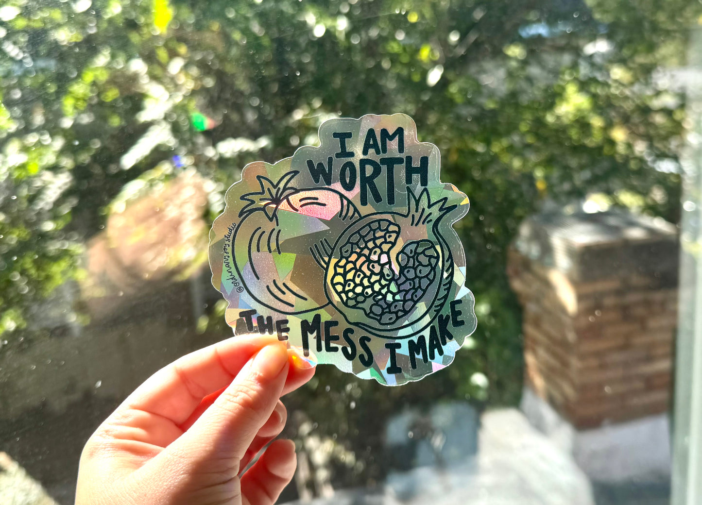 Pomegranate Suncatcher Sticker