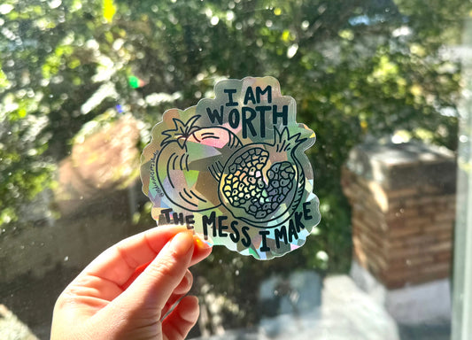 Pomegranate Suncatcher Sticker