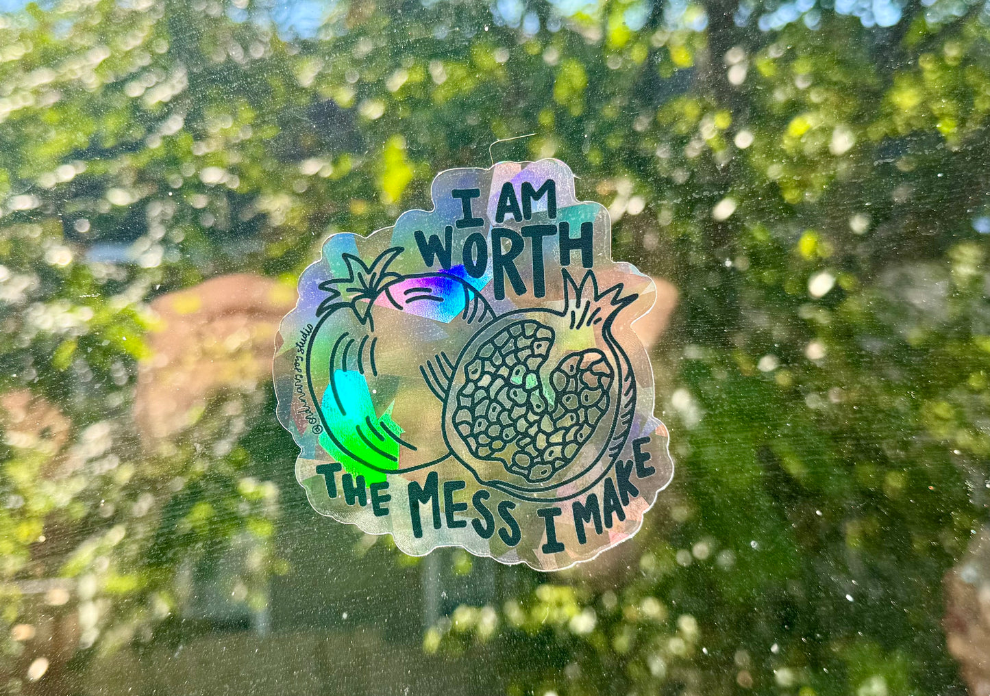 Pomegranate Suncatcher Sticker