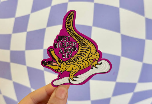 Crying Gator Sticker