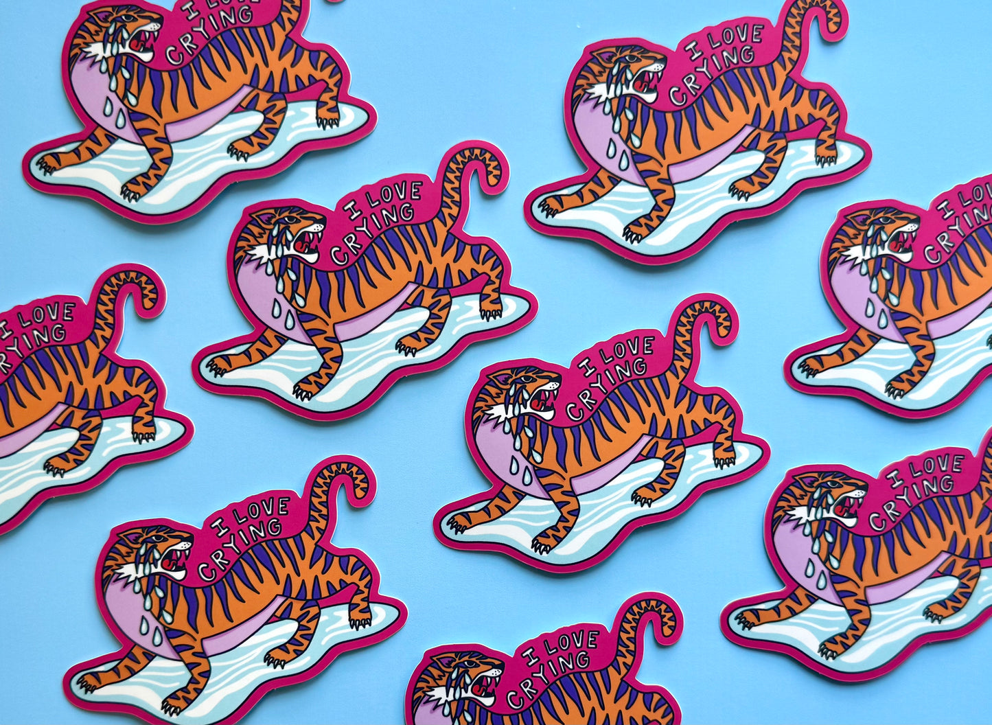 Crying Tiger Sticker