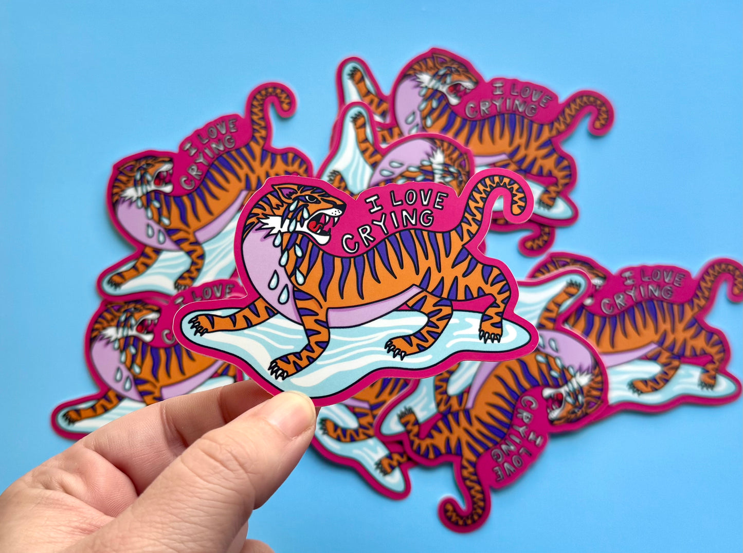 Crying Tiger Sticker