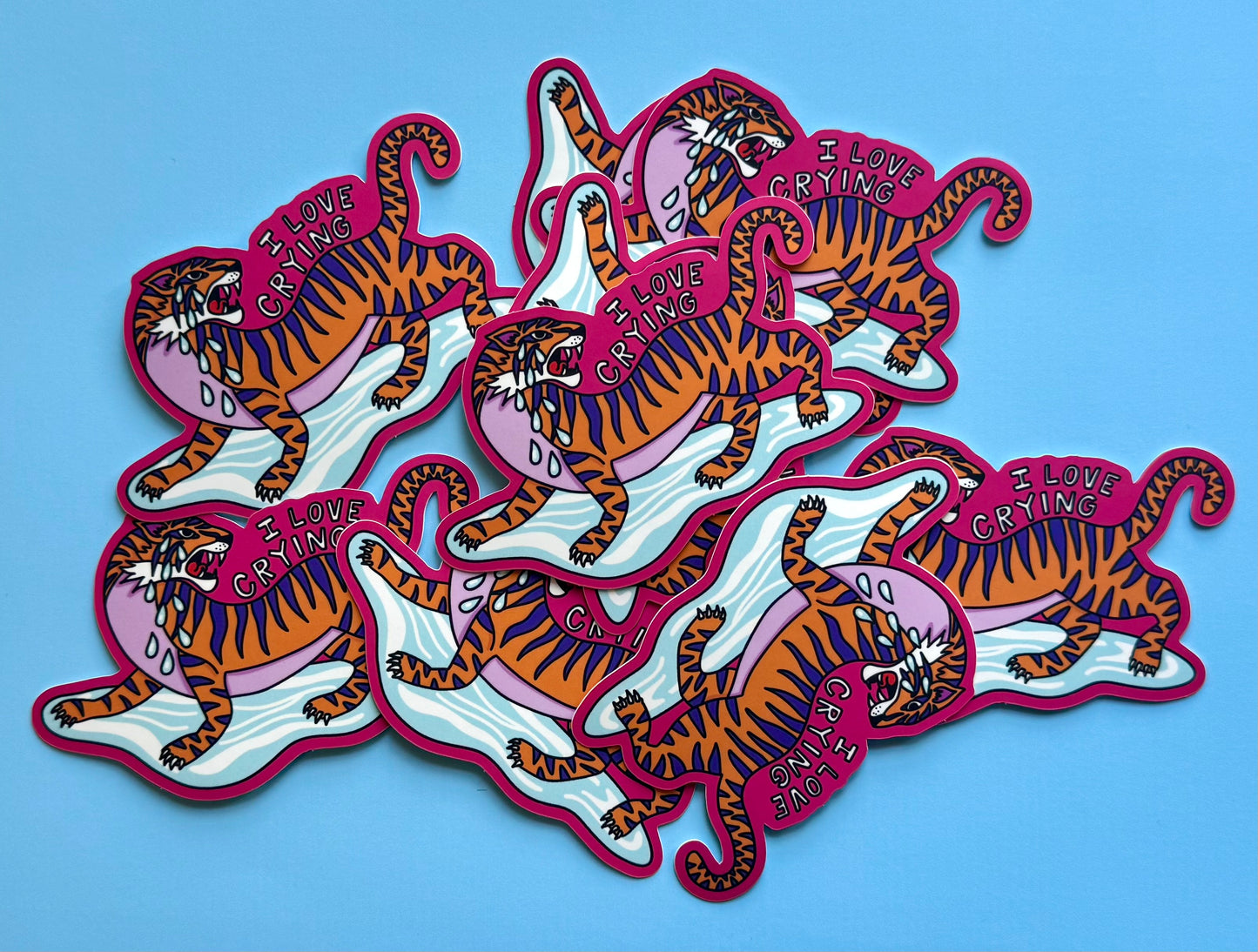 Crying Tiger Sticker