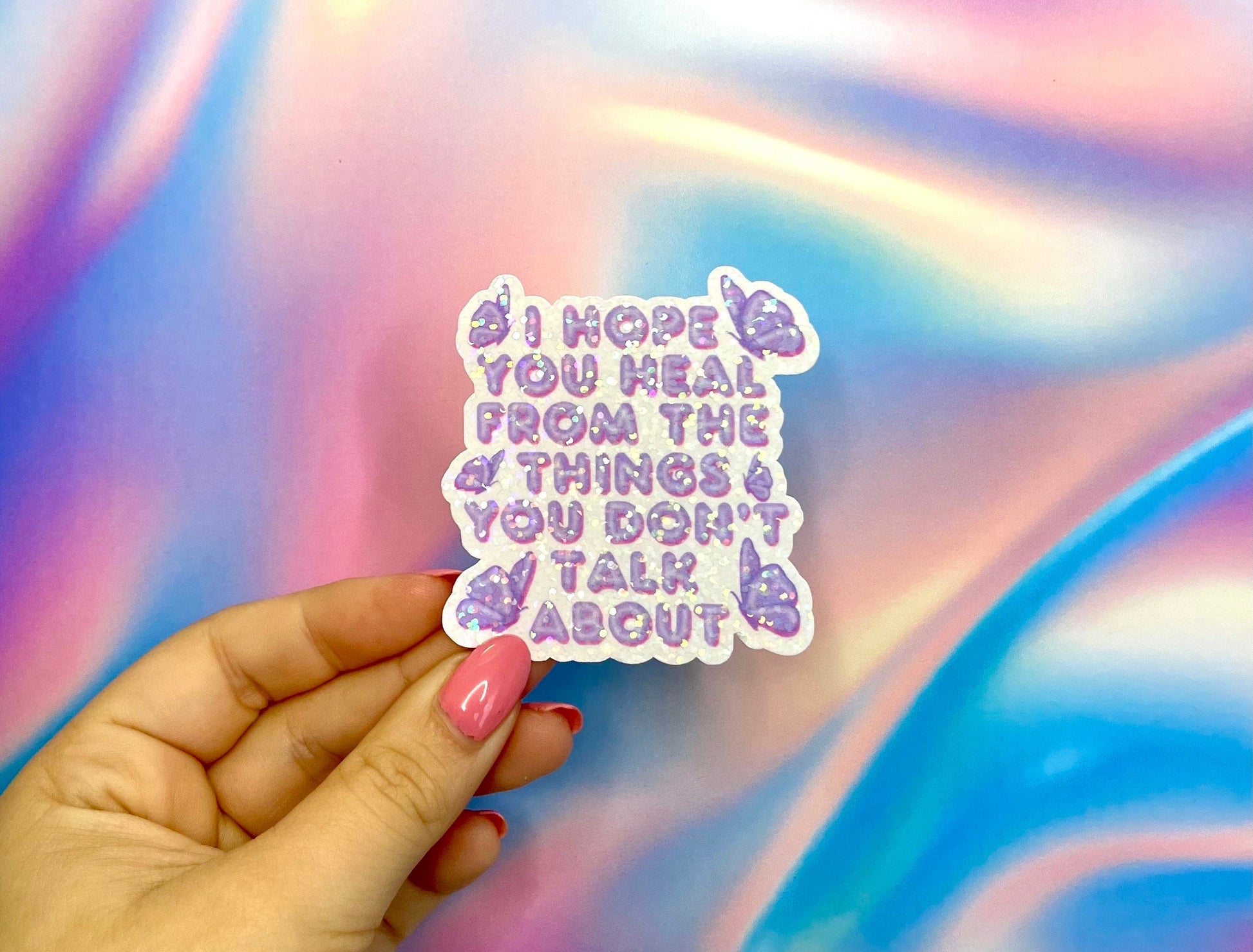 Healing Therapy Quote Best Friend Sticker Healing Mental Health Therapy Heal from Everything Message Butterfly Bestie Millenial Vinyl Gift