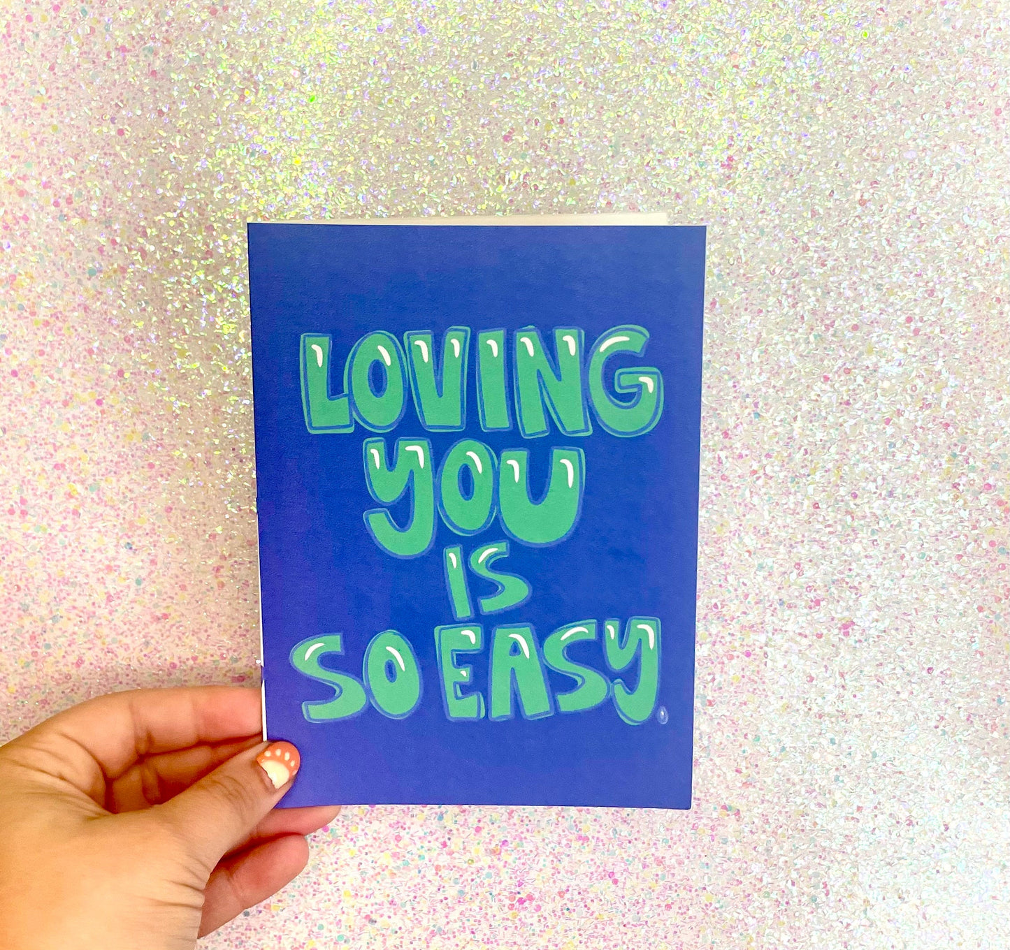 Love You Is So Easy Greeting Card Thinking of You Grateful Note ADHD Neurodivergent Friends Specific Message Mental Health