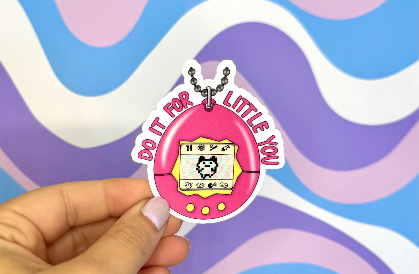 Tamagotchi Do It For Little You Sticker Inner Child Healing Mental Health Trauma Therapy 90’s Toys Millenial Gift for Her Vinyl Decal