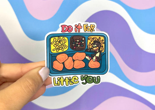 Do It For Little You Kid Cuisine Sticker Funny Mental Health Vinyl Sticker TV Dinner Healing Journey Inner Child Laptop Sticker