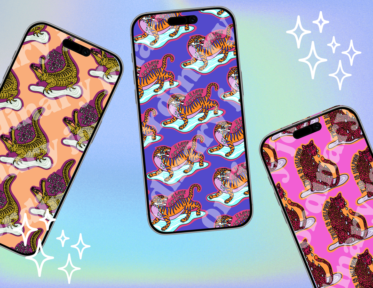 Crying Animals Phone Wallpaper Pack